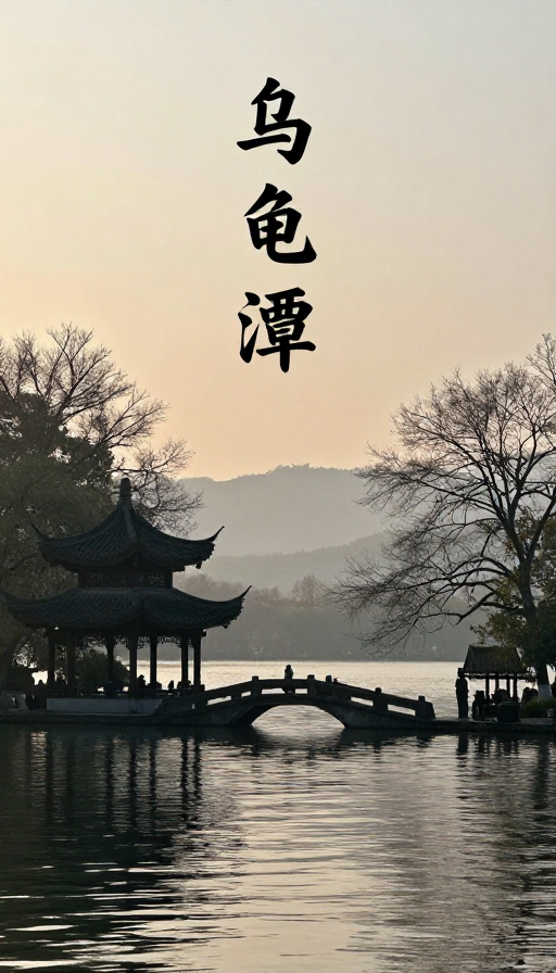 水墨西湖:乌龟潭晨雾夕照的2024清明画卷