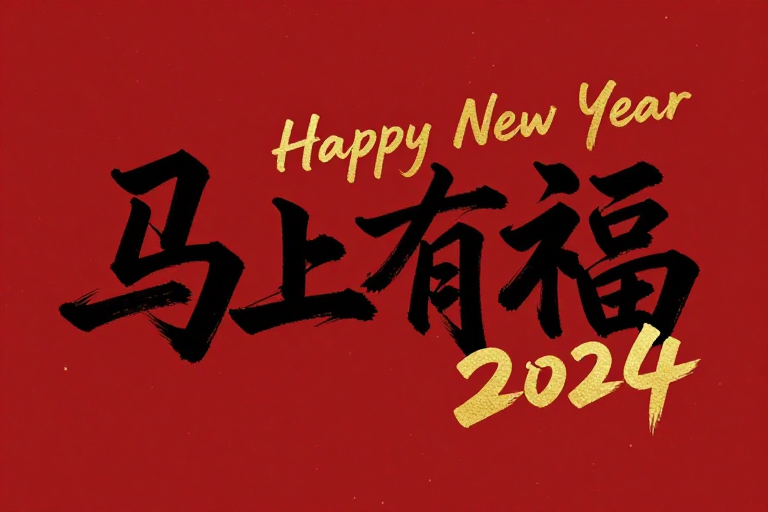春节书法贺岁:福运当头与中西融合的喜庆设计