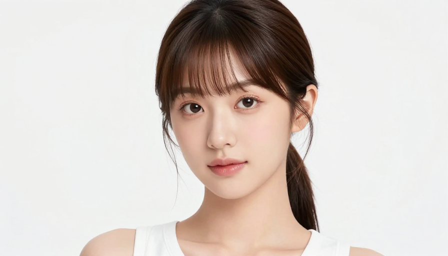 白净柔光亚洲少女纯美肖像