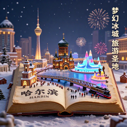 古书展映哈尔滨冬日盛景