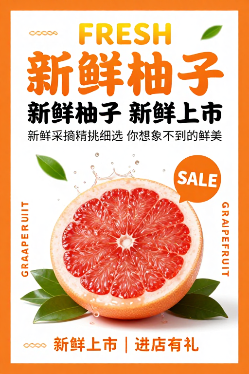 鲜柚上市:橙红跃动,焕新味蕾