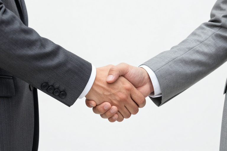 商务握手彰显专业合作精神
