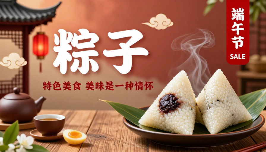 端午粽香暖韵 传统文化美食海报
