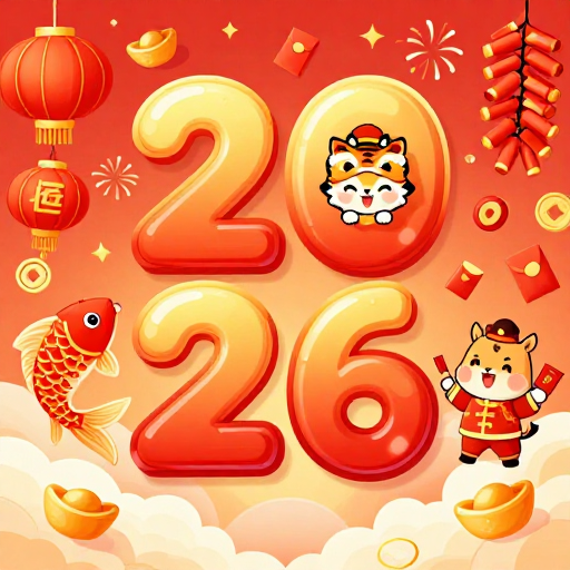 2026新春贺岁·喜庆卡通插画设计