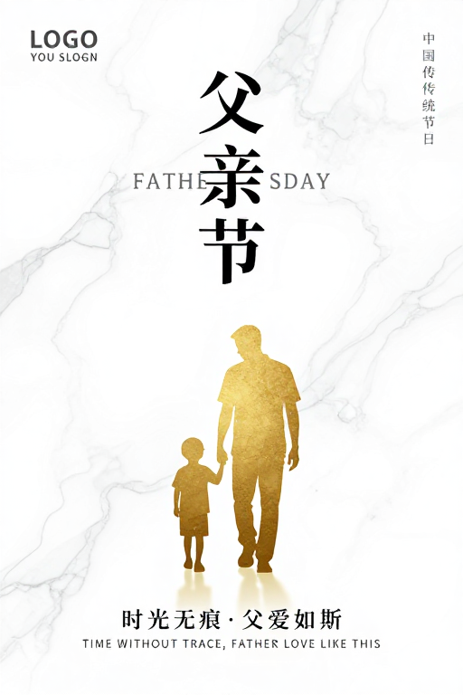 极简父爱·父亲节专属海报