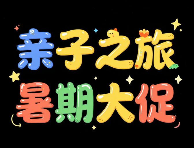 童趣爆棚！亲子之旅暑期大促炫酷卡通设计