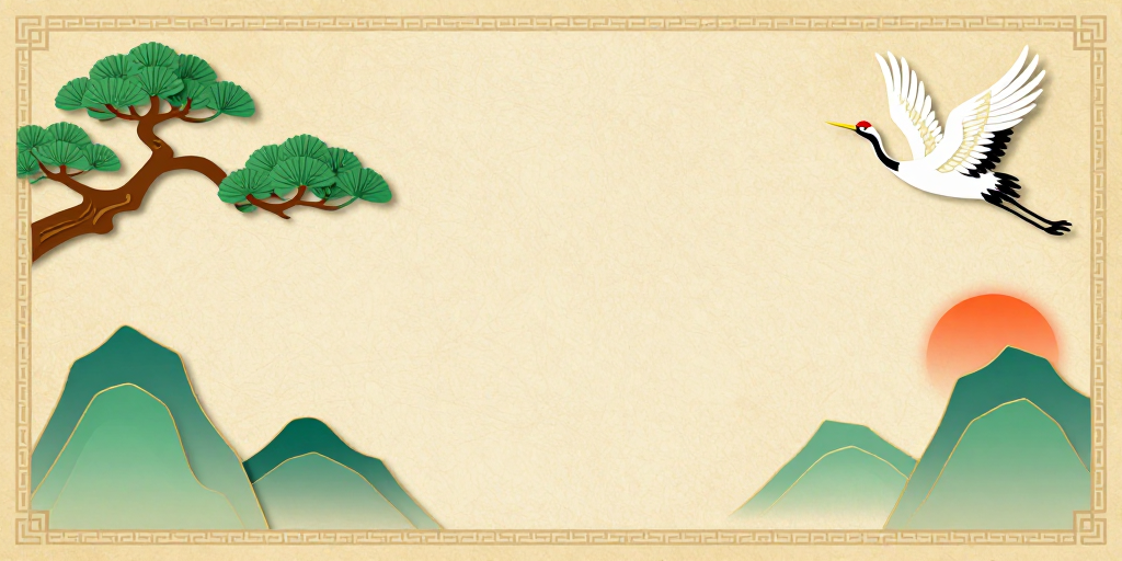 清雅中国风剪纸艺术背景图