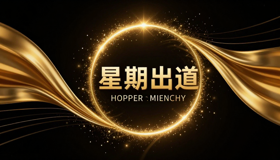 金色流光星尘动态光环:奢华科技感视觉中心