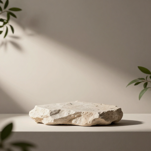 光影勾勒的极简岩石美学