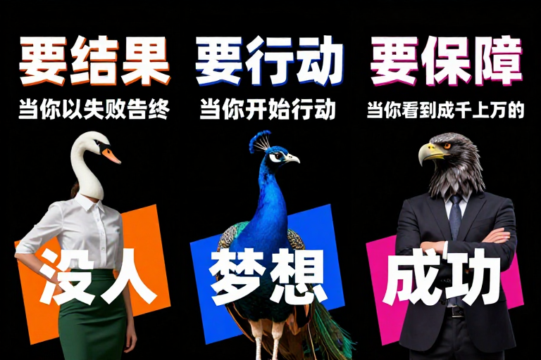 现代简约高对比度企业激励海报设计图