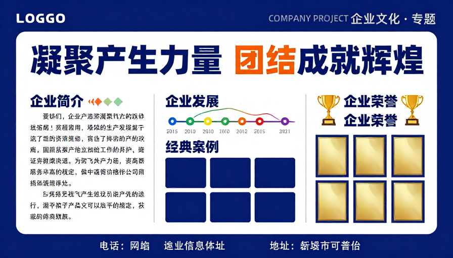 凝聚力量 团结辉煌:现代企业文化宣传海报