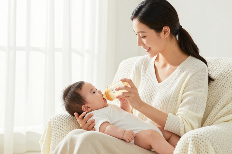 温馨母爱时刻：亚洲母亲呵护婴儿的摄影瞬间