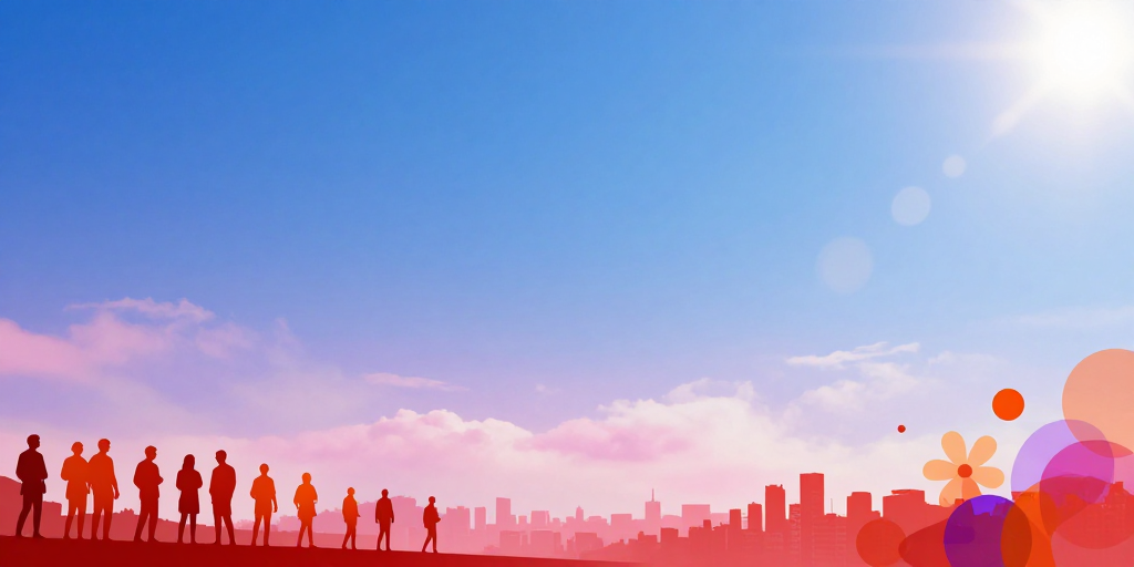 极简梦幻城市背景:渐变天空与抽象剪影艺术