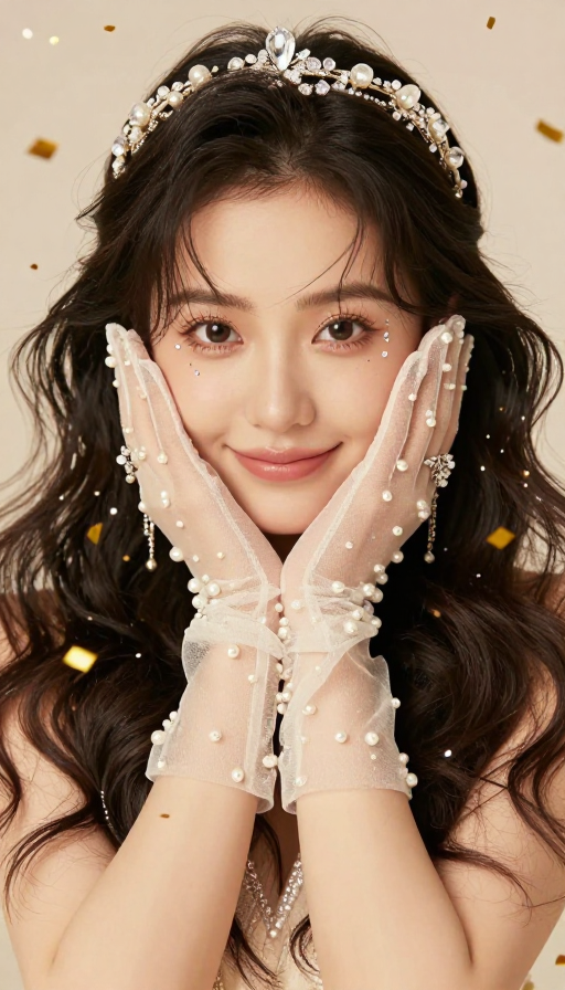水晶钻饰优雅女模特