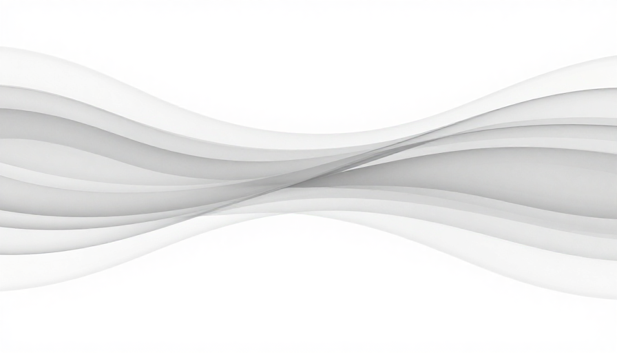 极简白波抽象:轻盈流动的现代视觉背景