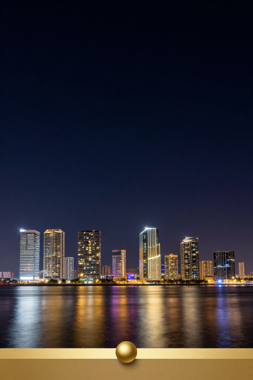 现代都市璀璨夜景：轻奢商务数字艺术渲染