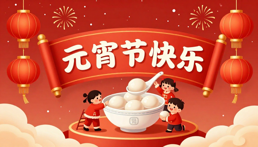 元宵喜乐 · 国潮喜庆插画海报