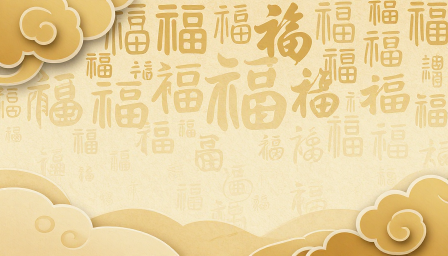 金祥福韵：典雅中式吉祥背景设计