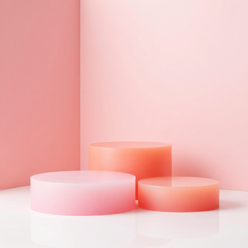 极简粉橙渐变产品摄影场景展示