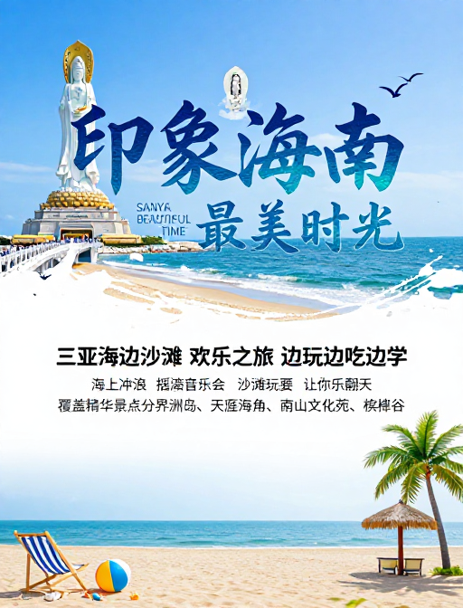 诗韵海风·三亚印象海报设计