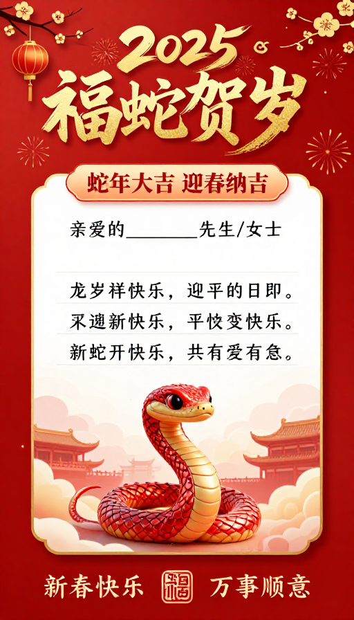 金蛇贺岁·2025新春海报
