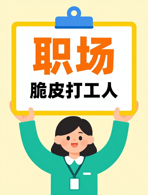 职场轻松海报：脆皮打工人的温暖日常