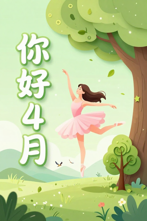 清新治愈:春日生机与芭蕾少女的轻盈跃动