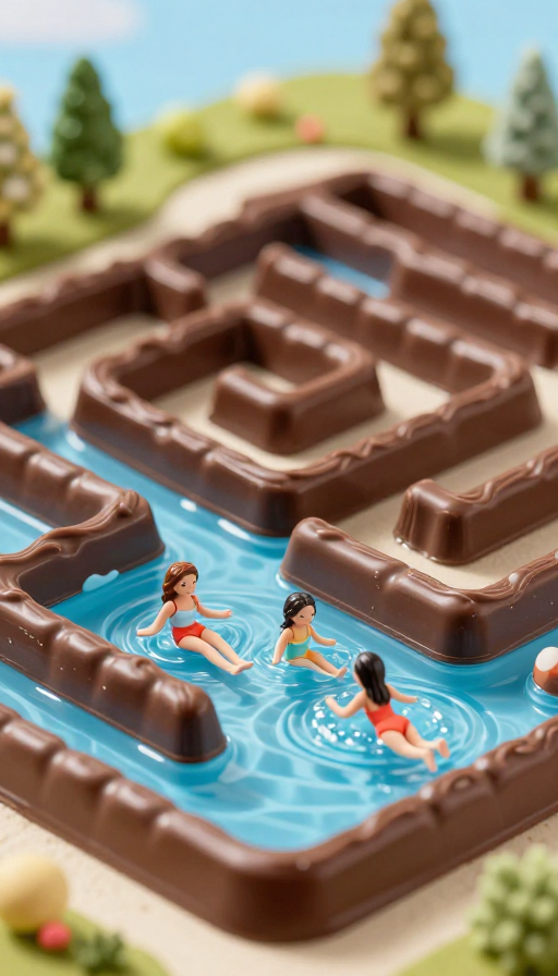 微观糖果迷宫:春日泳装少女奇幻摄影