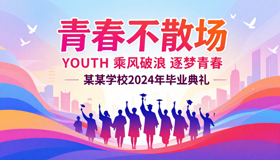 青春不散场：2024毕业典礼艺术插画