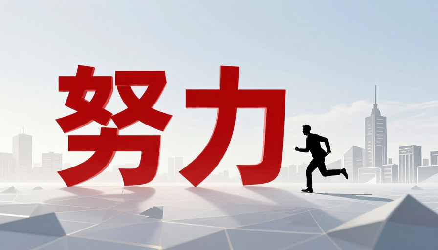 努力·职场先锋:3D商务励志海报