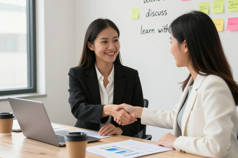 职场携手·商务合作瞬间