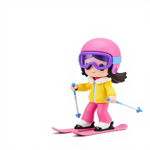 Q版滑雪少女手办形象展示图