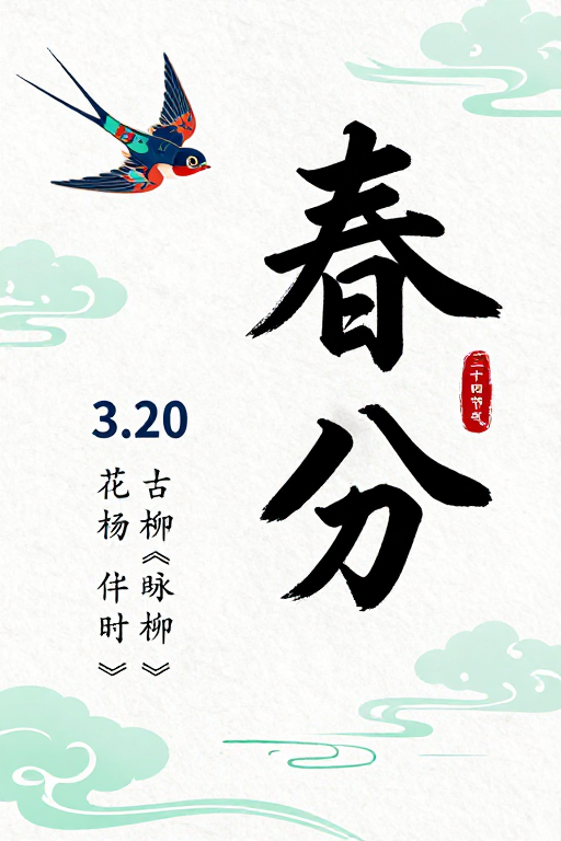 春分雅韵：传统中国风节气海报设计