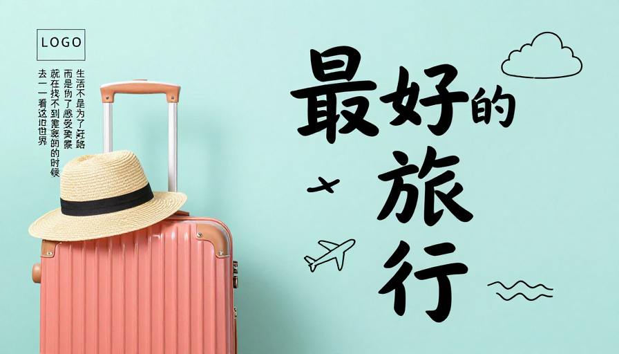 清新文艺风旅行海报:开启美好世界之旅
