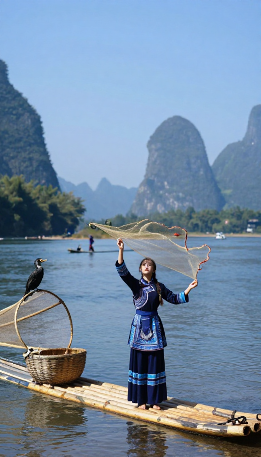壮乡漓江:碧水蓝天间的渔歌与民族风情