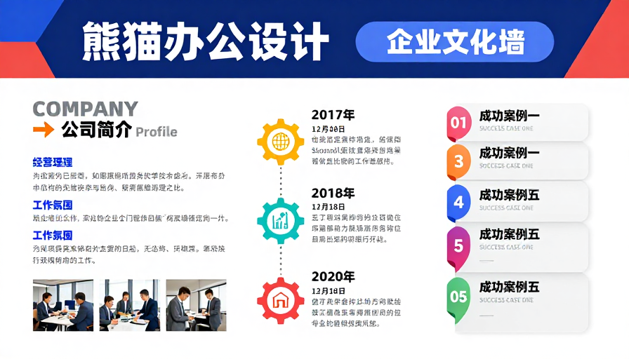 现代商务科技企业文化和品牌信息海报设计