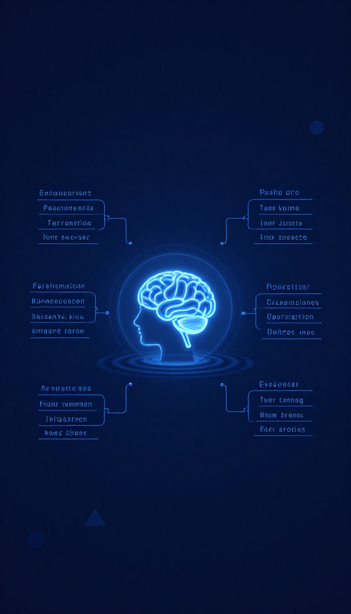 深蓝微光中的智慧核心图