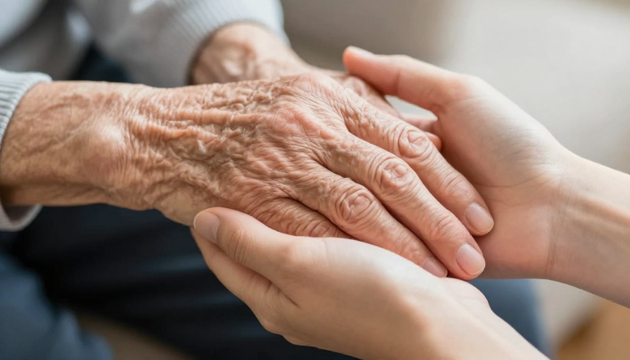 温情托举:岁月与青春交汇的温柔瞬间