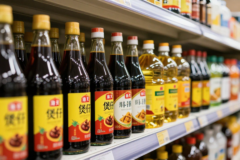 海天酱油高清商业广告图：暖光质感特写
