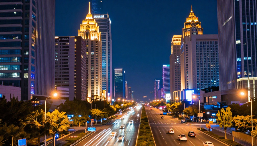霓虹夜景:流光穿梭的都市未来