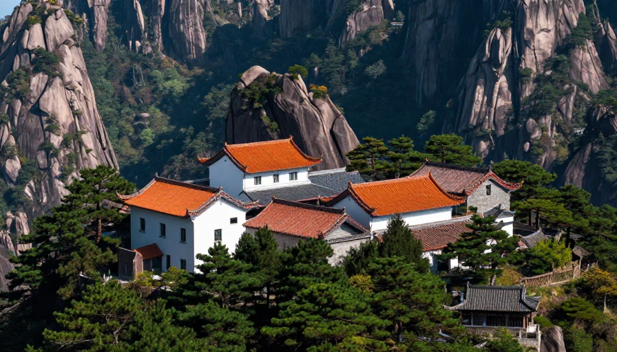 黄山古寺:光影交织的千年禅意