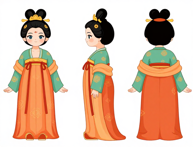 唐代古典美女性感角色设计全视角展示