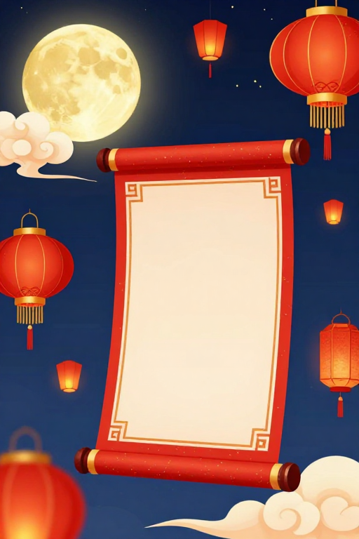 新国潮中秋夜：满月祥云映红盏