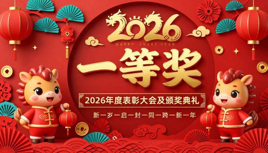 红金中国风新年海报一等奖盛典