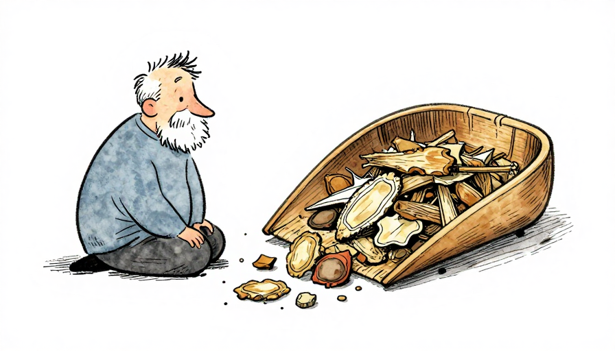 药篓静卧：钢笔水彩勾勒的中式本草插画