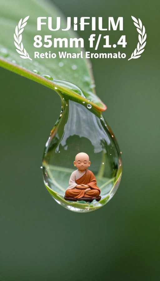 微僧诵经：露珠中的禅意瞬间