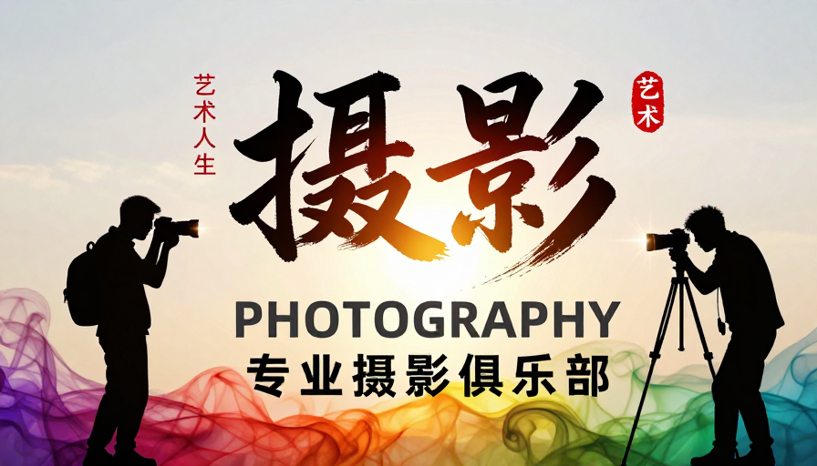 墨韵光影:专业摄影俱乐部艺术海报