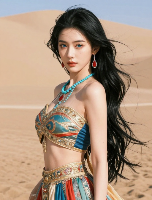 西域丽人：深邃眼眸与异域风华的完美结合