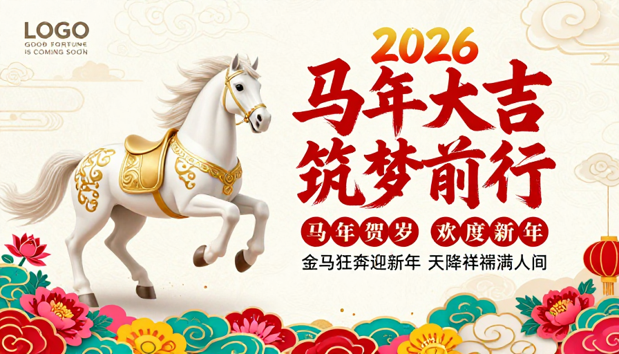 2026马年中国风贺岁海报设计
