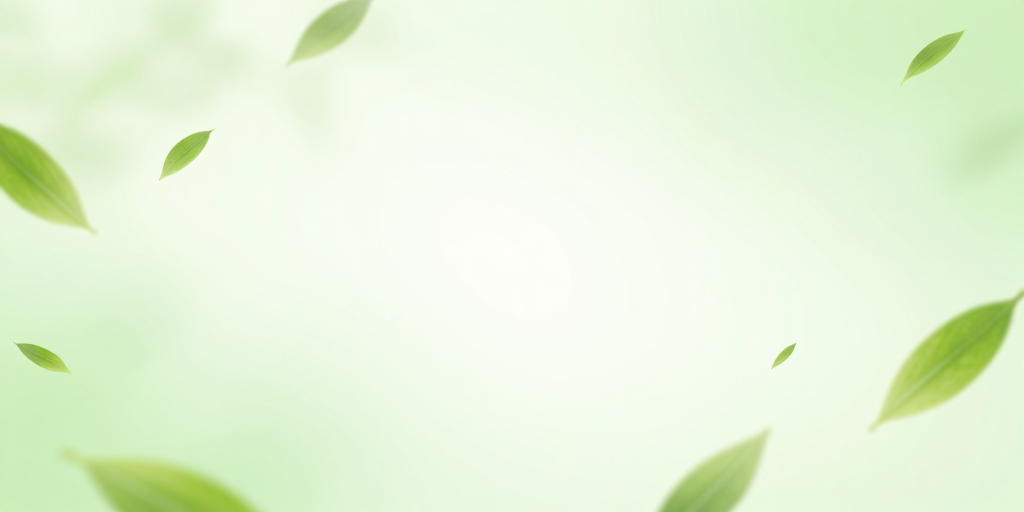 清新绿意:朦胧渐变留白背景设计
